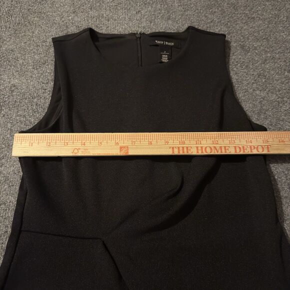 White House Black Market Knit Sleeveless Asymmetrical Drape Zip Top Women's 2 - Picture 7 of 8